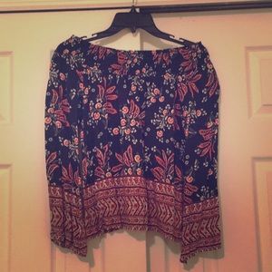 Off the shoulder, bell sleeve top